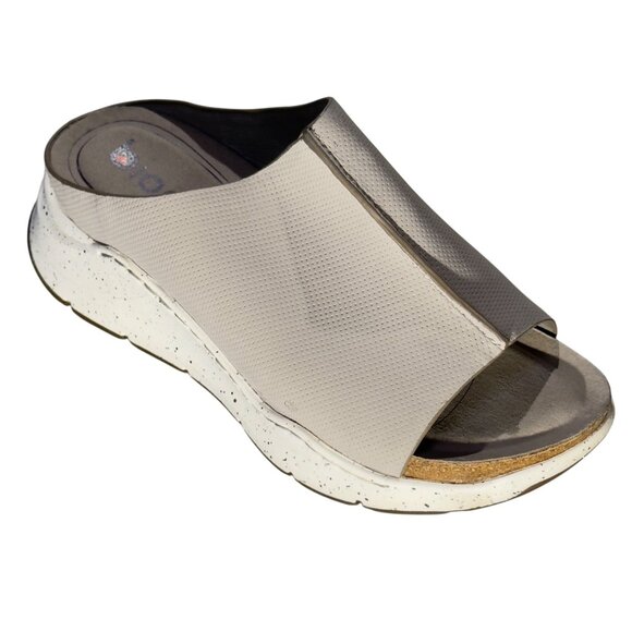 BIONICA Oceana Women's Wedge Slide Sandals Slip-on Slip Resistant Taupe Size 8M - Picture 1 of 12